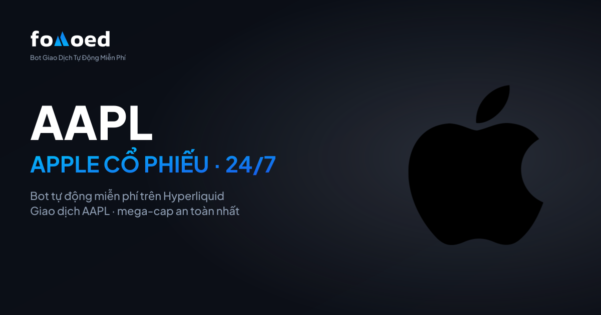 Cách giao dịch cổ phiếu Apple (AAPL) 24/7 với bot giao dịch miễn phí trên Hyperliquid