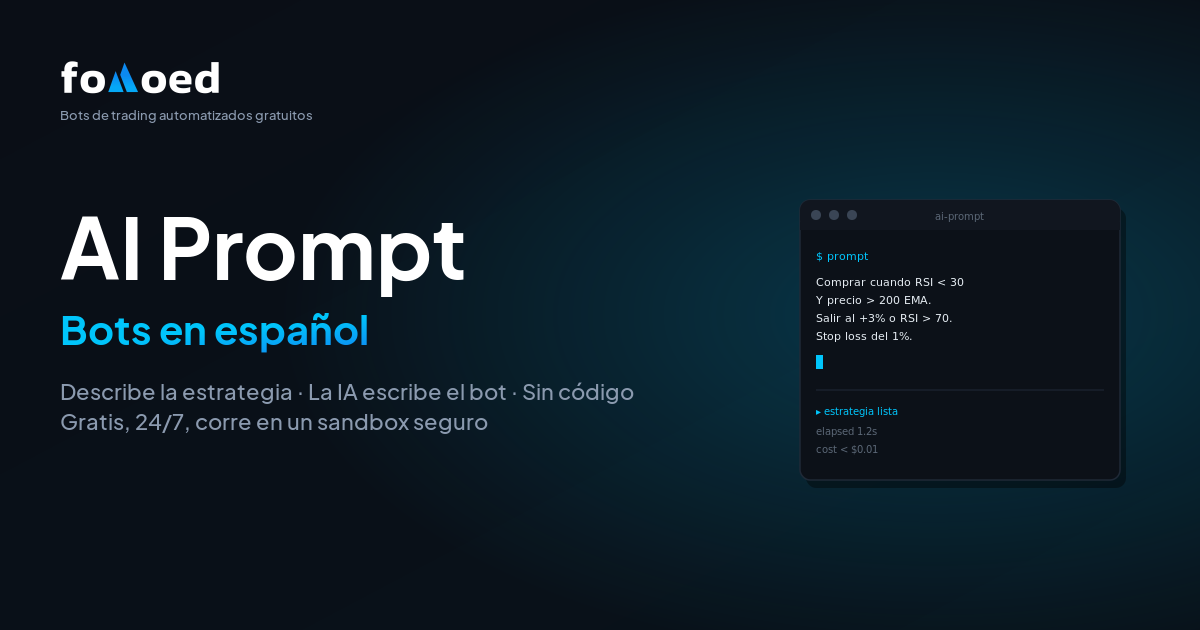 Cómo construir un bot de trading con IA en lenguaje natural (sin código)
