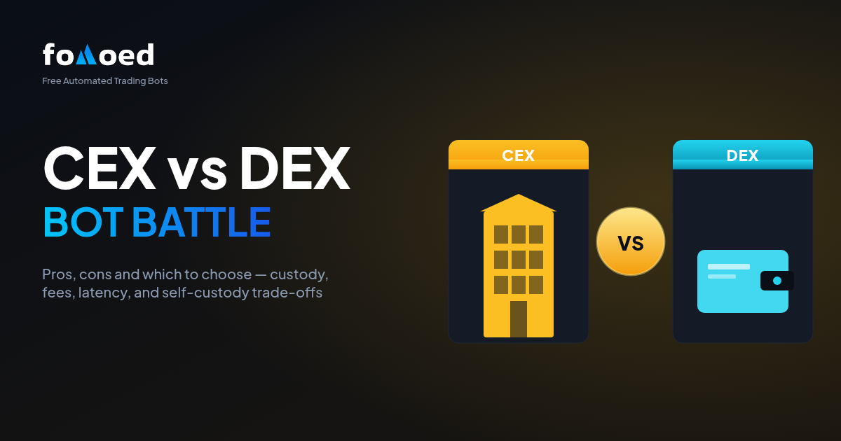 CEX vs DEX Trading Bots: Pros, Cons & Which to Choose