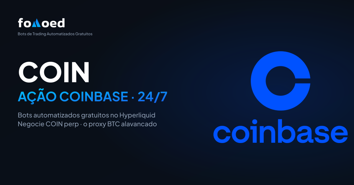 Como negociar a ação Coinbase (COIN) 24/7 com bots de trading gratuitos na Hyperliquid