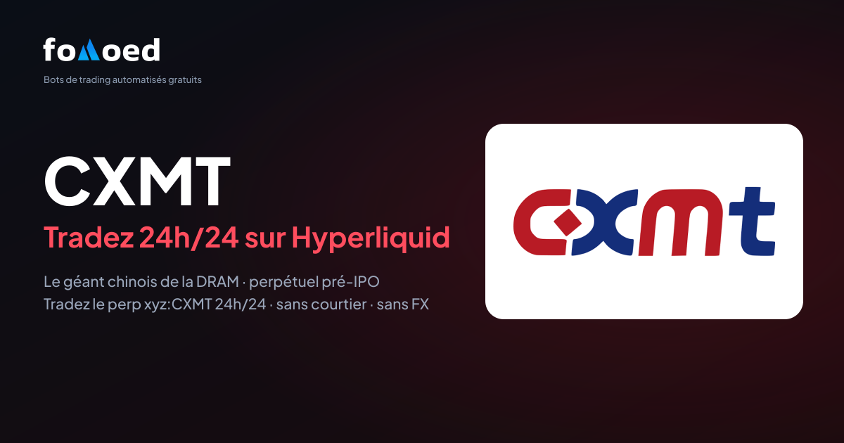 Comment trader CXMT (ChangXin Memory) 24h/24 et 7j/7 avec des bots de trading gratuits sur Hyperliquid