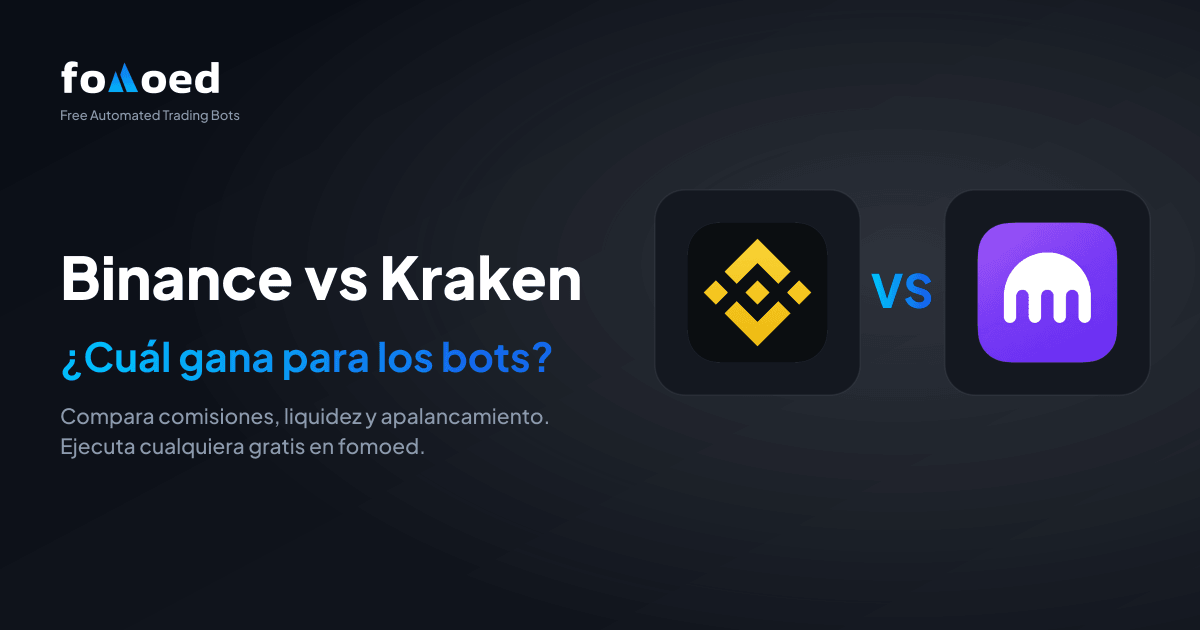 Binance vs Kraken para bots de trading (2026): ¿cuál es mejor?