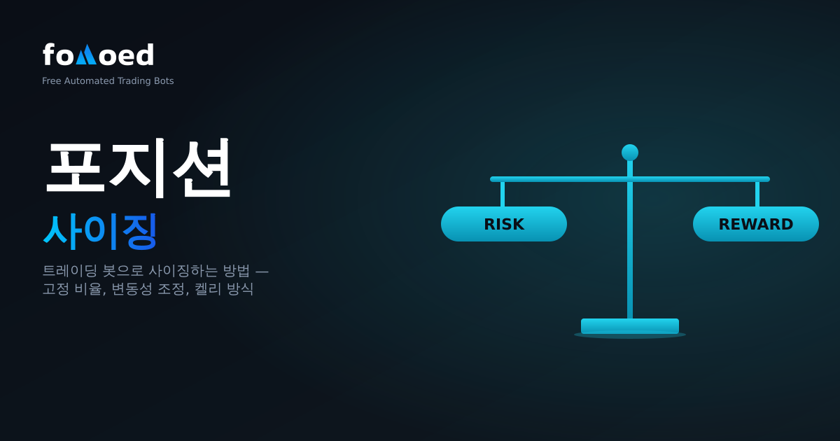 암호화폐 트레이딩 봇으로 포지션 사이즈를 올바르게 설정하는 방법