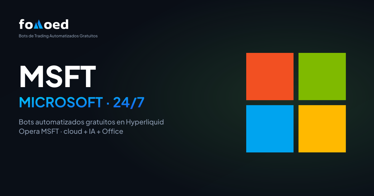 Cómo operar la acción de Microsoft (MSFT) 24/7 con bots de trading gratuitos en Hyperliquid