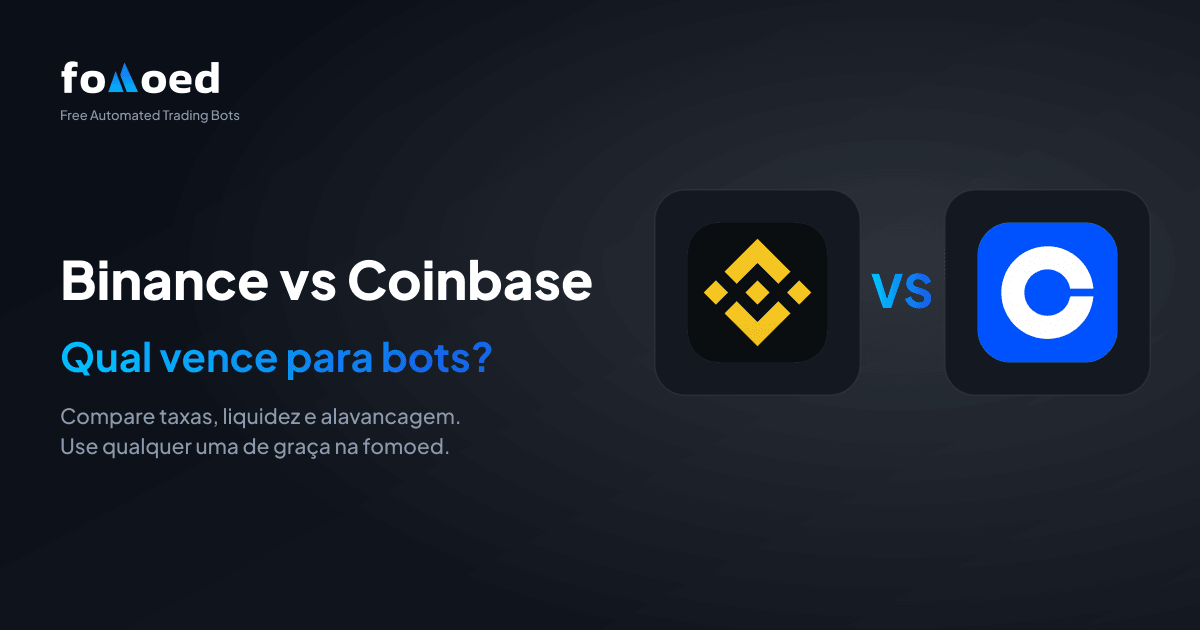 Binance vs Coinbase para bots de trading (2026): qual é melhor?