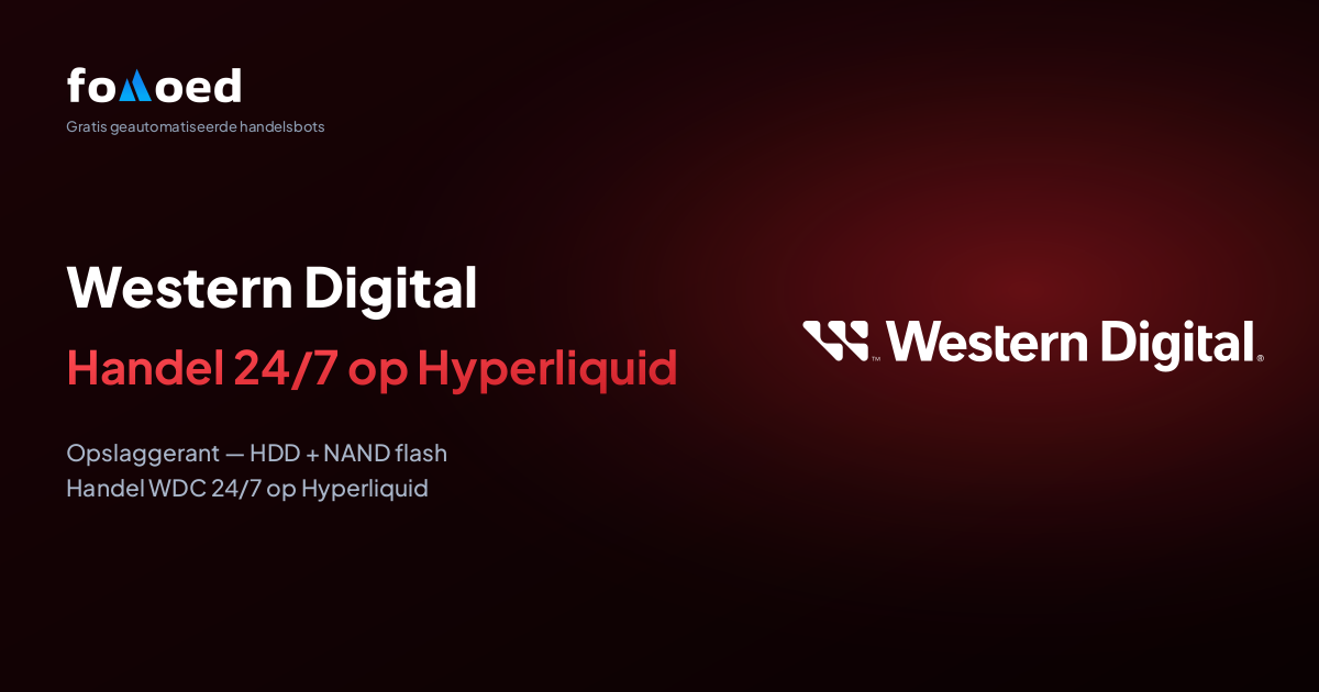 Hoe je Western Digital (WDC) Aandelen 24/7 Kunt Verhandelen met Gratis Trading Bots op Hyperliquid